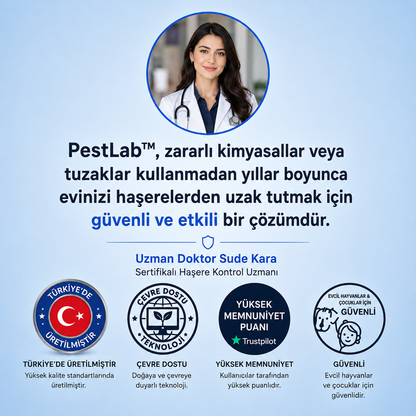 PestLab® Ultrasonik Haşere Kovucu | Kimyasalsız Ev Koruması